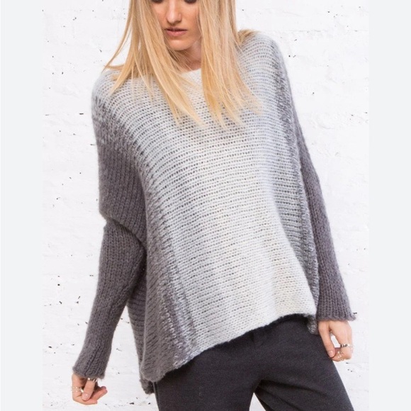 Wooden Ships Paola Buendia Chunky Rusna Knit Ombre Sweater Gray Sz S/M - Picture 1 of 11